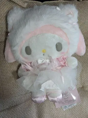 산리오 화이트 고양이 발레리나 디자인 마스코트 홀더 마이멜로디