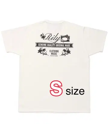 이마이치 류지 RILY 티셔츠 백 프린트 화이트 S 사이즈