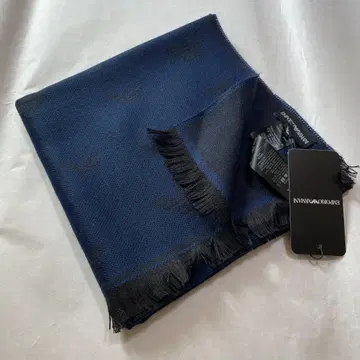 새상품2 엠포리오 아르마니 ARMANI 네이비 스톨 이탈리아제