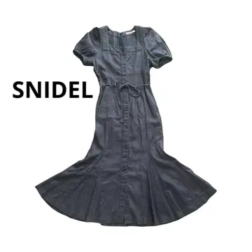 SNIDEL 스나이델 프론트 버튼 머메이드 롱 원피스 O