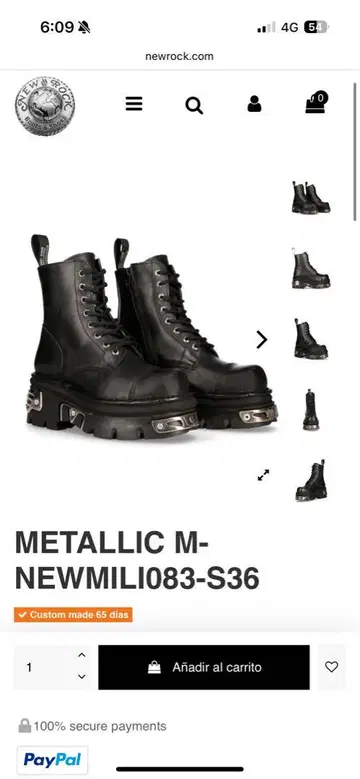 new rock METALLIC M-NEWMILI083-S36