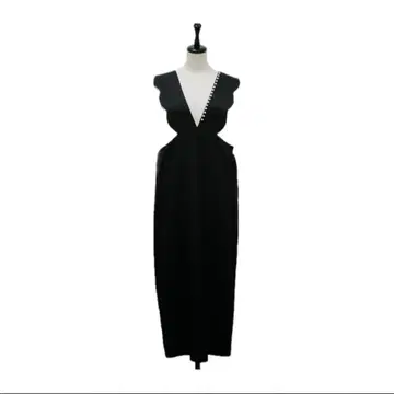 bebeod Pearl line design jumper skirt