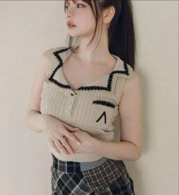 andmary Mila ribbon knit tops