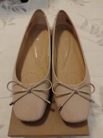 Clarks 클락스 천연 가죽 발레 펌프스