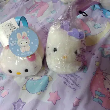 헬로키티 봉제 인형 귀도리 라벤더
