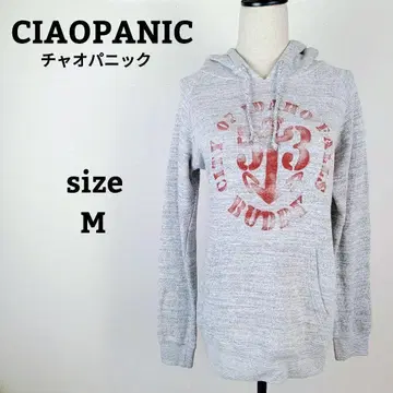 CIAOPANIC TYPY 차오패닉 후드 부착 로고 후드티 그레이