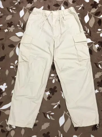 와이드핏 파라슈트 카고 팬츠 내추럴 M