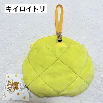리락쿠마 마스코트 키이로이토리 봉제 인형 패스 케이스