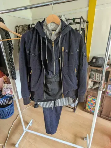 네이비 점퍼 블루종 셋업