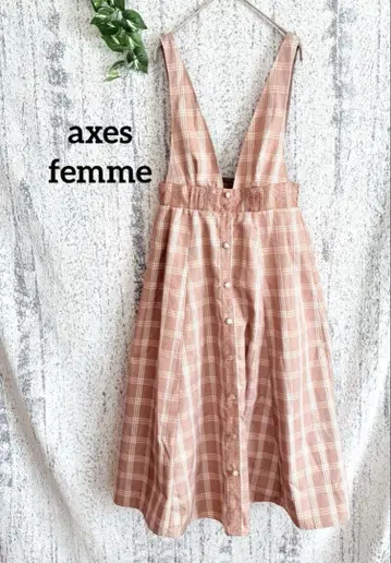 [axes femme] 체크 살로펫 스커트 핑크 계열 (M)