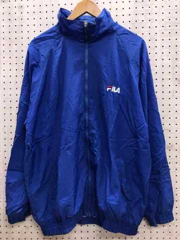FILA 구제 의류 스탠드 카라 로고 자수 집업 나일론 자켓