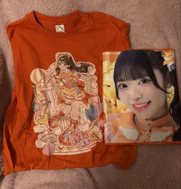 오렌지 컬러 캐릭터 T셔츠