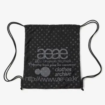 [ aeae ] WEB LOGO DOT GYM SACK [BLACK]