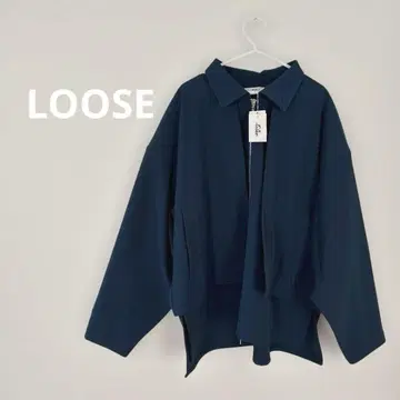 LOOSE 네이비 오버 사이즈 테일러드 자켓