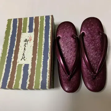 퍼플 조리 꽃 무늬 가공 박스 포함 23cm