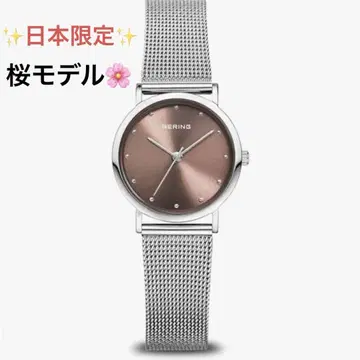 일본 한정판 BERING 여성용 손목시계 체리 블라썸 벚꽃 모델