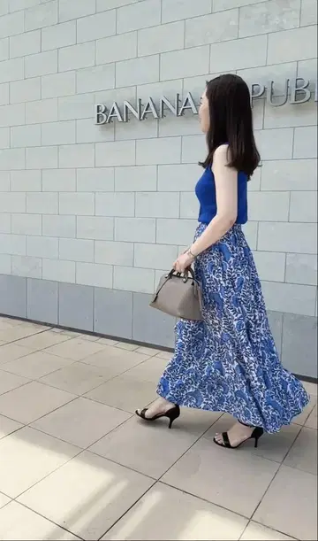 블록 프린트 스커트 플레어 스커트 꽃무늬 스커트 수입 인도 면