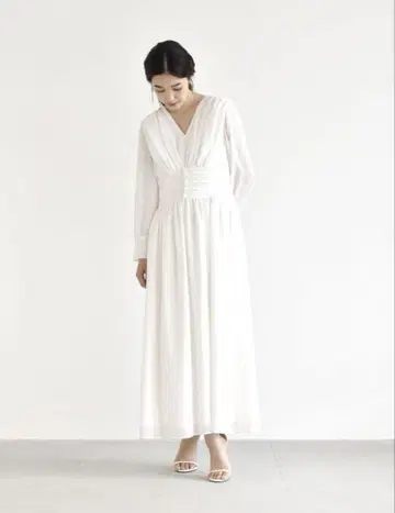 kaene 쉬폰 롱 슬리브 원피스
