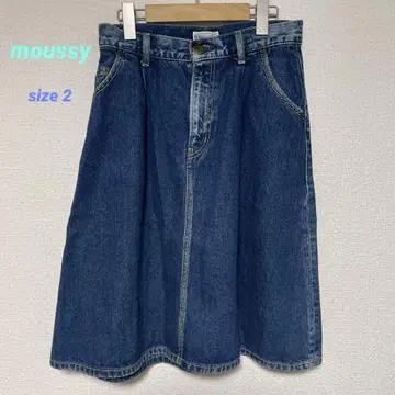 Moussy 데님 스커트 size 2 무릎 기장 마우지 미디 기장