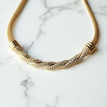 SWAROVSKI 스와로브스키 목걸이 골드 컬러 스톤