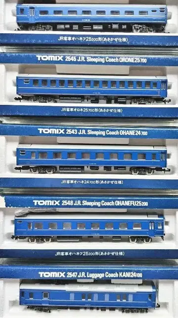 N 게이지 아사카제호 사양 침대 특급 여객차 5량 TOMIX