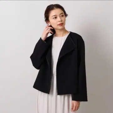 UNTITLED [세탁 가능] 스무딩 쿠션 저지 노카라 자켓