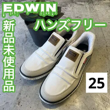 에드윈 핸즈프리 초경량 와이드 스니커즈 화이트 25cm