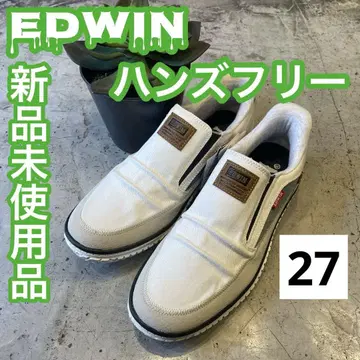 에드윈 핸즈프리 초경량 와이드 스니커즈 화이트 27cm