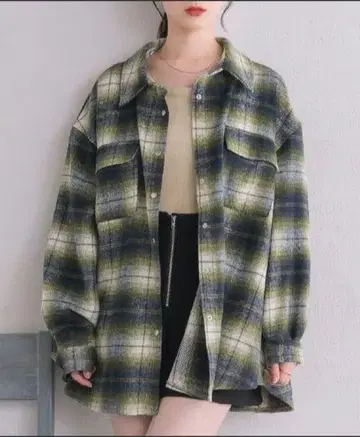 새상품 기모 F 울 체크 SH