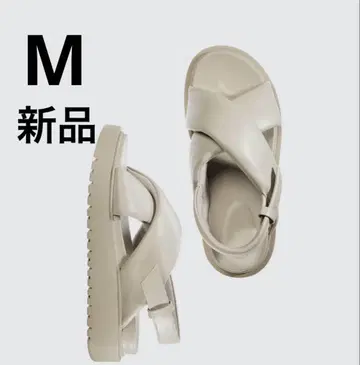 UNIQLO C 크로스 스트랩 샌들 M 24cm 유니클로 C 베이지