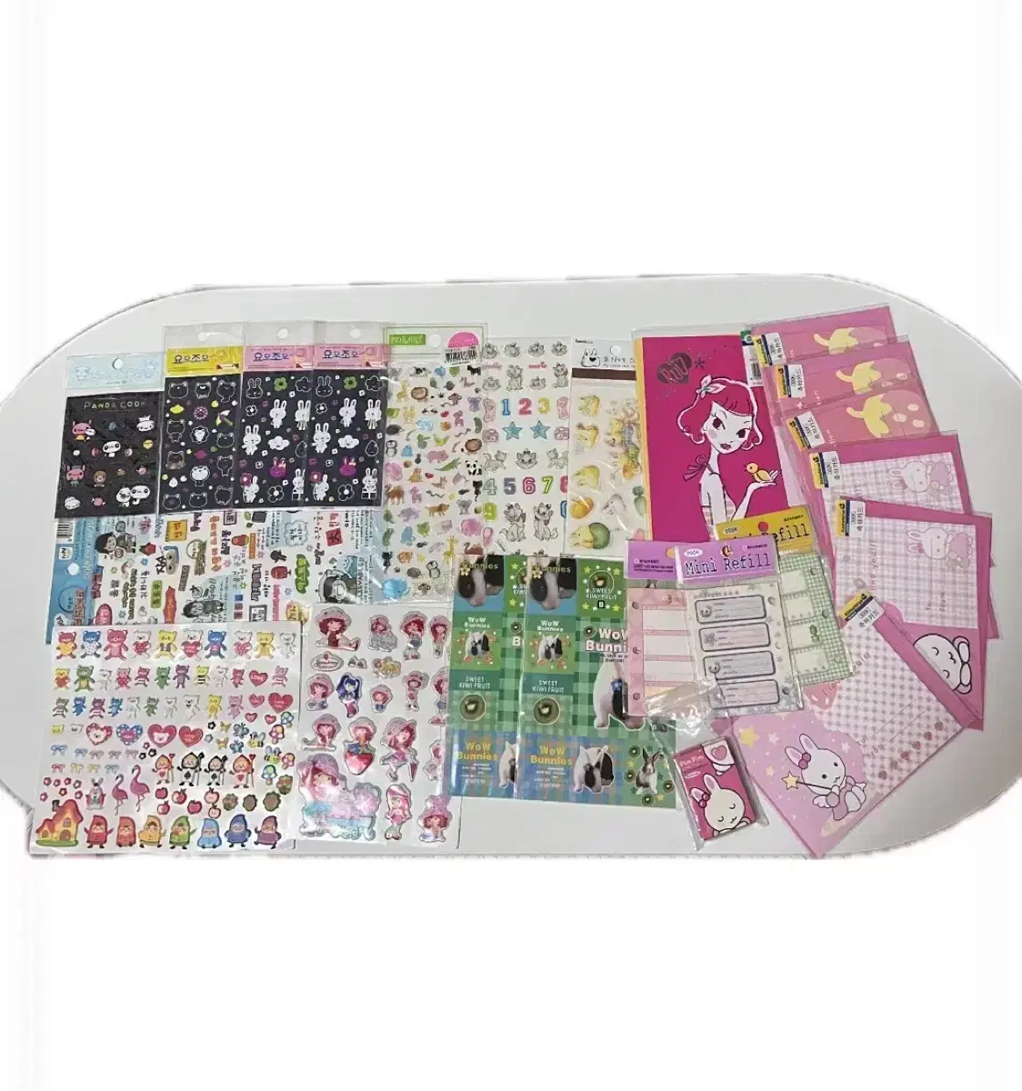 Bulk) Vintage Stickers Postcards / Bareunson Pim Pim / Vintage Stationery