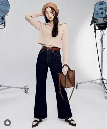 스나이델 snidel 트리플 콜라보레이션 숏 니트 풀오버