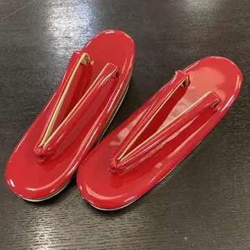 미사용 새상품 후리소데 성인식 졸업 하카마 빨간색 계열 조리 M 사이즈