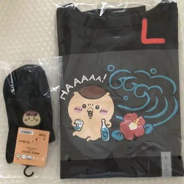 GU 치이카와 (먼작귀) 밤만쥬 T셔츠 L사이즈 양말