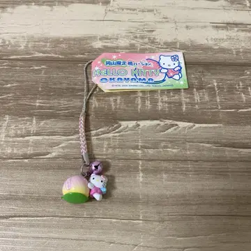 오카야마 한정판 지역 한정 키티 헬로키티 스트랩 핑크
