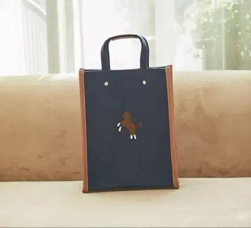세븐틴 바이 미호 카와히토 토트백 네이비