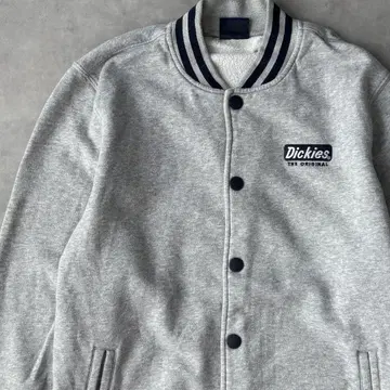 14223 Dickies 자수 로고 스냅 자켓 그레이