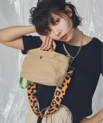 ELLEgirl 숄더백 레오파드