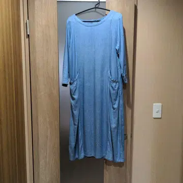 하트마켓 데님 롱 원피스