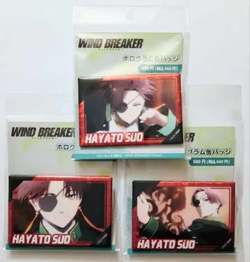 WIND BREAKER 소방준비 홀로그램 캔뱃지 3개 ABC