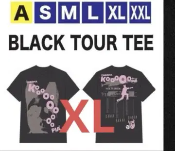 타일러 더 크리에이터 블랙 투어 티셔츠 XL 사이즈