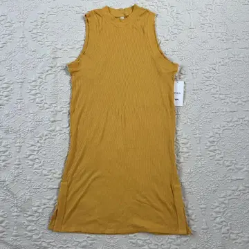 RVCA 크루넥 리브 미니 원피스