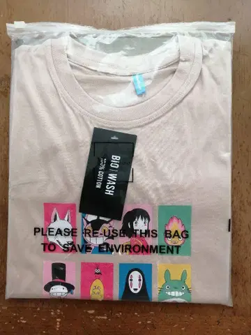 지브리 캐릭터 T셔츠 M