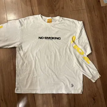 NO SMOKING 긴팔 T셔츠 화이트