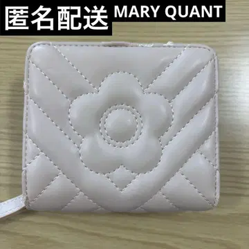 [ 익명 배송 ] MARY QUANT 마리콴트 이단 접이식 지갑 베이지