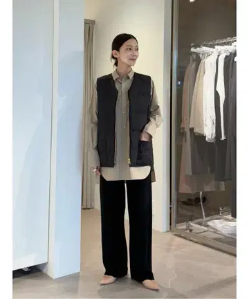 conte 코튼 로고 레귤러 카라 셔츠