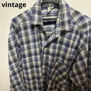 EARTH 빈티지 80-90s 플란넬 긴팔 셔츠