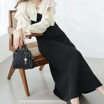 MAJESTIC LEGON 도킹 컷 리브 원피스