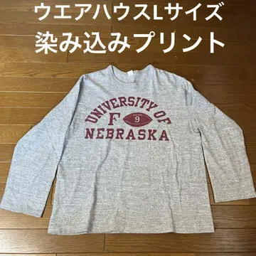 웨어하우스 풋볼 T 염색 3단 프린트 L 사이즈
