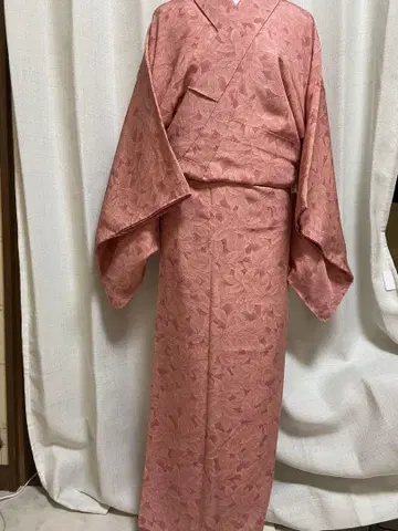 순수 실크 이중 기모노 코몬